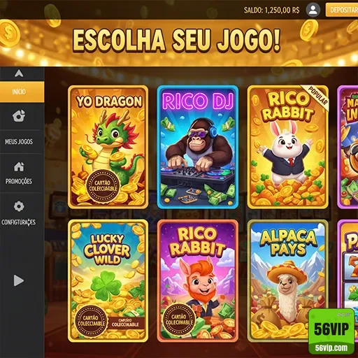 56vip - app exclusivo - Interface do App